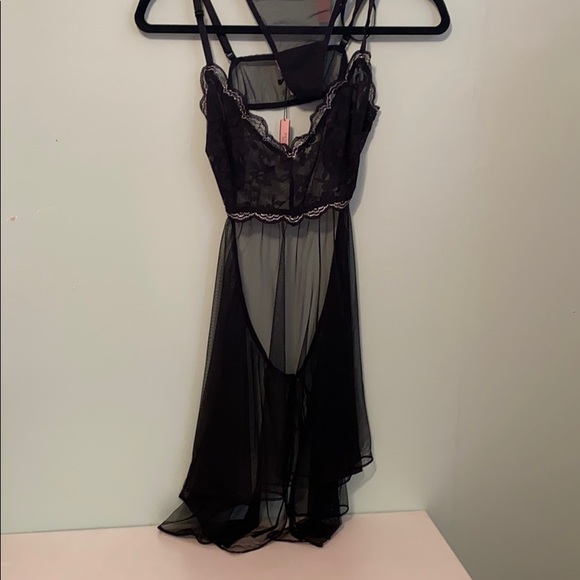 Lingerie black teddy with thong - Picture 1 of 6